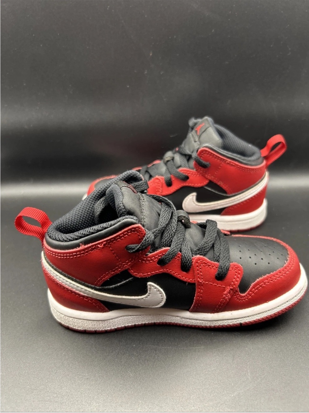 Nike Kids Red, Black and White High-Top Sneakers
